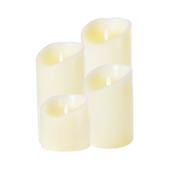 FIREFLAME 79541 Διακοσμητικό Κερί Παραφίνης με Εφέ Κινούμενης Φλόγας & IR Ασύρματο Χειριστήριο LED 0.5W 25lm 180° DC 3V με 2xAA Μπαταρίες IP20 Θερμό Λευκό 2700K Dimmable - Μπεζ - Μ10 x Π10 x Υ10cm - 2 Χρόνια Εγγύηση