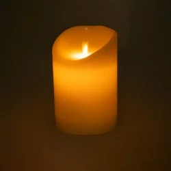 FIREFLAME 79542 Διακοσμητικό Κερί Παραφίνης με Εφέ Κινούμενης Φλόγας & IR Ασύρματο Χειριστήριο LED 0.5W 25lm 180° DC 3V με 2xAA Μπαταρίες IP20 Θερμό Λευκό 2700K Dimmable - Μ10 x Π10 x Υ15cm - 2 Χρόνια Εγγύηση