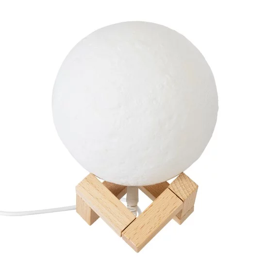 MOON 79606 Επιτραπέζιο Φωτιστικό Πορτατίφ LED 2W 120lm 360° DC 5V IP20 RGBW Dimmable Λευκό Πλαστικό με Μπεζ Ξύλο - Μ12 x Π12 x Υ15cm - 2 Xρόνια Εγγύηση MOON 79606 Επιτραπέζιο Φωτιστικό Πορτατίφ LED 2W 120lm 360° DC 5V IP20 RGBW Dimmable Λευκό Πλαστικό με Μπεζ Ξύλο - Μ12 x Π12 x Υ15cm - 2 Xρόνια Εγγύηση