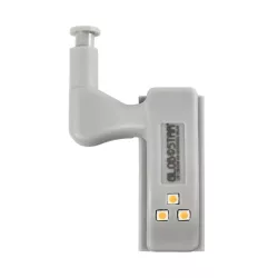 CLOSET 79641 Φωτιστικό Ντουλάπας LED για Μεντεσέ με Διακόπτη On/Off Κουμπωτό με Μπαταρία(Δεν συμπεριλαμβάνεται) - Θερμό Λευκό 2700K - Μ7 x Π4 x Υ2.5cm