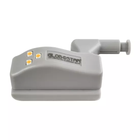 CLOSET 79641 Φωτιστικό Ντουλάπας LED για Μεντεσέ με Διακόπτη On/Off Κουμπωτό με Μπαταρία(Δεν συμπεριλαμβάνεται) - Θερμό Λευκό 2700K - Μ7 x Π4 x Υ2.5cm