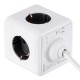 TRAVEL PowerCube PRO Certified 79644 Πολύπριζο 5 Θέσεων με 1.5m Kαλώδιο - 5 Πρίζες Ασφαλείας Childproof EU Schuko AC 220-240V Μ7.5 x Π7.5 x Υ7.5 - Λευκό με Γκρι - Max Load 3680W/16A