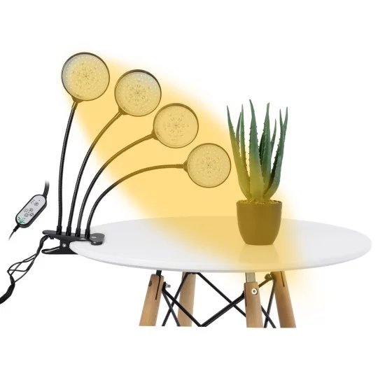 79655 Grow Light Hydro Spectrum LED Φωτιστικό Ανάπτυξης Υδροπονικών Φυτών Γλάστρας με 4 Κινούμενες Κεφαλές & Βάση Clip SMD 2835 20W 160° DC 5V IP20 με Dimmer & Timer Εσωτερικού Χώρου για Κάλυψη Επιφάνειας 1m x 1m Πλήρους Φάσματος Φωτισμού 79655 Grow Light Hydro Spectrum LED Φωτιστικό Ανάπτυξης Υδροπονικών Φυτών Γλάστρας με 4 Κινούμενες Κεφαλές & Βάση Clip SMD 2835 20W 160° DC 5V IP20 με Dimmer & Timer Εσωτερικού Χώρου για Κάλυψη Επιφάνειας 1m x 1m Πλήρους Φάσματος Φωτισμού