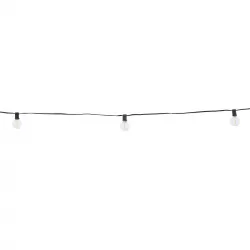 TWILIGHT 79667 Μοντέρνο Φωτιστικό Κήπου Γιρλάντα 7.7m με 15 Λάμπες & IR Ασύρματο Χειριστήριο LED 9W 810lm 360° DC 3.7V με Ενσωματωμένο Φωτοβολταϊκό Panel 5.5V 1.5W & Επαναφορτιζόμενη Μπαταρία Li-ion 3.6V 1x18650 2200mAh Αδιάβροχο IP65 Θερμό Λευκό 