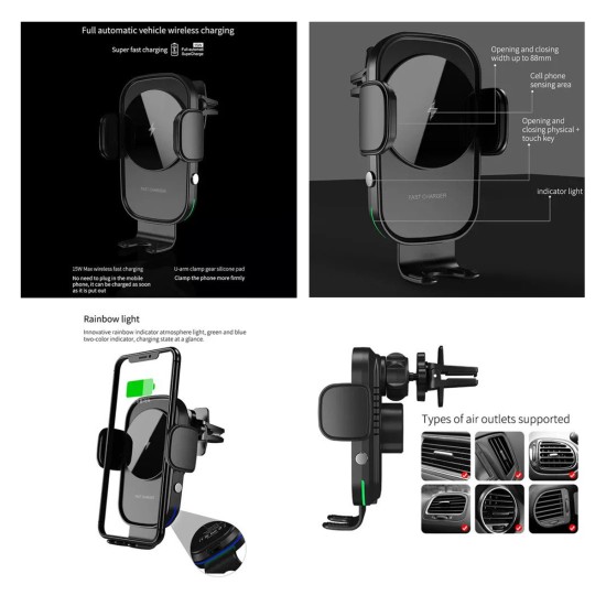 79696 Μαγνητική Βάση Κινητού Αυτοκινήτου Smart Chip Max 15W USB σε USB Type-C με Κλιπ στον Αεραγωγό - Ασύρματη Φόρτιση και Υποστήριξη προσαρμογής για Διαφορετικά Κινητά Τηλέφωνα MagSafe QuickCharge 3.0 79696 Μαγνητική Βάση Κινητού Αυτοκινήτου Smart Chip Max 15W USB σε USB Type-C με Κλιπ στον Αεραγωγό - Ασύρματη Φόρτιση και Υποστήριξη προσαρμογής για Διαφορετικά Κινητά Τηλέφωνα MagSafe QuickCharge 3.0