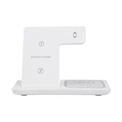 79706 Επιτραπέζια Σταθερή Βάση Ασύρματης Φόρτισης Fast Charging για Κινητά - Earphones - Smart Watches 15W Max - Λευκό