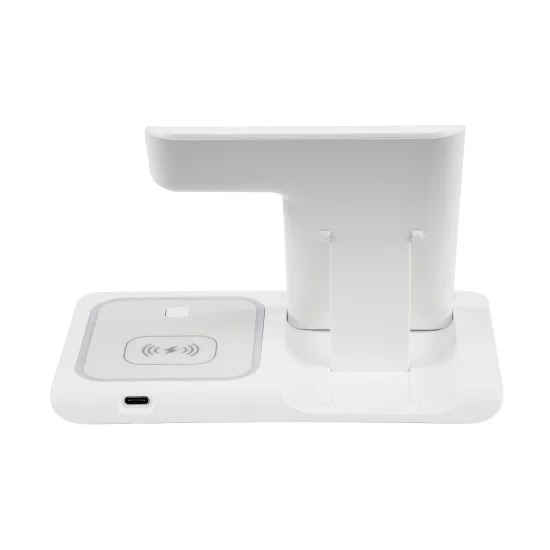 79706 Επιτραπέζια Σταθερή Βάση Ασύρματης Φόρτισης Fast Charging για Κινητά - Earphones - Smart Watches 15W Max - Λευκό