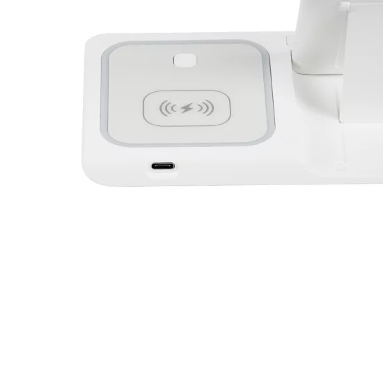 79706 Επιτραπέζια Σταθερή Βάση Ασύρματης Φόρτισης Fast Charging για Κινητά - Earphones - Smart Watches 15W Max - Λευκό
