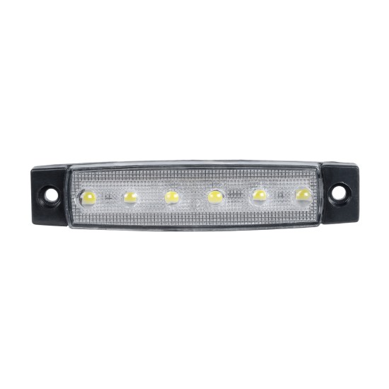 79900 Πλευρικά Φώτα Όγκου Φορτηγών LED 6 SMD 2835 DC 10-30V Πλαστικό PVC Αδιάβροχο IP66 Ψυχρό Λευκό 6000K