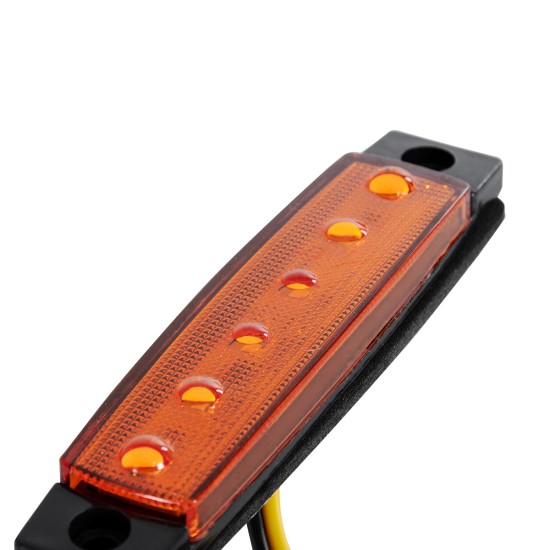 79904 Πλευρικά Φώτα Όγκου Φορτηγών LED 6xSMD2835 DC 10-30V 1.5W 100lm IP66 Πορτοκαλί - Μ9.5 x W2 x H1.1cm 79904 Πλευρικά Φώτα Όγκου Φορτηγών LED 6xSMD2835 DC 10-30V 1.5W 100lm IP66 Πορτοκαλί - Μ9.5 x W2 x H1.1cm