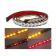 81735 Car Backlit LED Strip Εύκαμπτη Ταινία 150cm Σήμανσης DRL Αυτοκινήτου 3 Προγραμμάτα Φωτισμού LED SMD 5050 12W DC 9-30V Αδιάβροχη IP65 Πορτοκαλί - Κόκκινο - 2 Χρόνια Εγγύηση