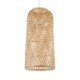 CALERO 01710 Boho Κρεμαστό Πλέγμα Μονόφωτο 1 x E27 IP20 Μπεζ Ξύλο - Μ25 x Π25 x Υ50cm CALERO 01710 Boho Κρεμαστό Πλέγμα Μονόφωτο 1 x E27 IP20 Μπεζ Ξύλο - Μ25 x Π25 x Υ50cm