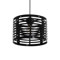 DOMINIC 202-0030 Μοντέρνο Κρεμαστό Φωτιστικό Οροφής με Ντουί 1 x E27 AC 220-240V IP20 - Μαύρο - Μ27 x Π27 x Υ29cm