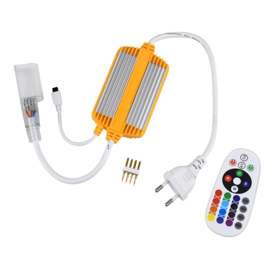 70625 RGB Controller με Ασύρματο Χειριστήριο IR - Μεταλλάκτης Τροφοδοσίας AC/DC 230V Αδιάβροχος IP65 για OVALE 120° Degree Neon Flex LED RGB 4 Pin Max 1500W - Έως 100 Μέτρα 70625 RGB Controller με Ασύρματο Χειριστήριο IR - Μεταλλάκτης Τροφοδοσίας AC/DC 230V Αδιάβροχος IP65 για OVALE 120° Degree Neon Flex LED RGB 4 Pin Max 1500W - Έως 100 Μέτρα