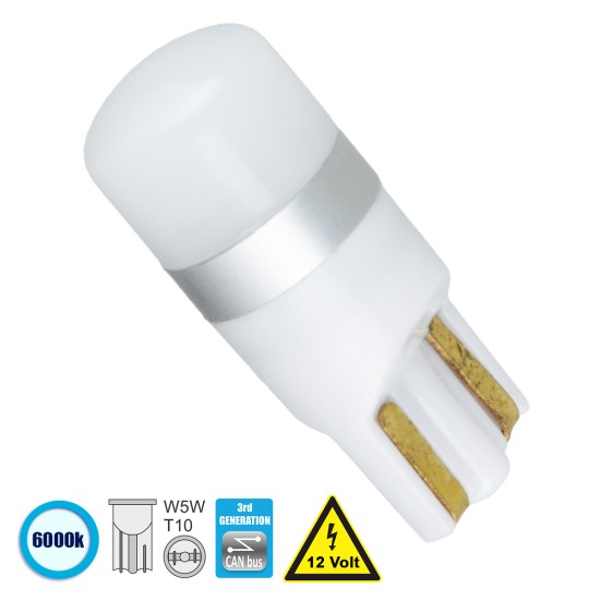 T10 W5W 81098 Λάμπα Αυτοκίνητου  3rd Generation Can-Bus Series LED 1 CREE XHP35 4W 564lm 360° DC 12V IP20 Ψυχρό Λευκό 6000K