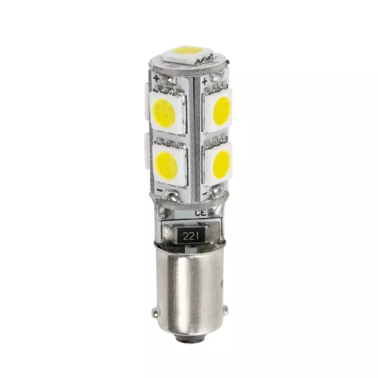 BA9S-T4W 81289 Λάμπα Ba9S T4W LED 2.66W 266lm 270° DC 12V IP20 Ψυχρό Λευκό 6000K - 9 x Epistar SMD5050 Chip - Μ1 x Π1 x Υ4cm - 1 Χρόνο Εγγύηση