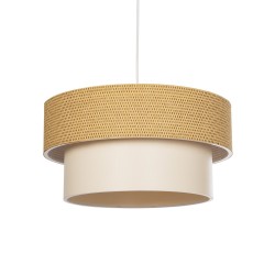 LIVA 203-0174 Μοντέρνο Κρεμαστό Φωτιστικό Οροφής με Ντουί 1 x E27 AC 220-240V IP20 - Μπεζ - Μ38 x Π38 x Υ30cm