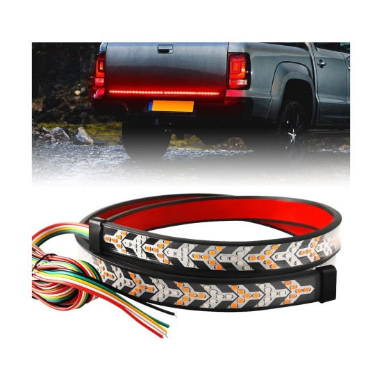 81734 Car Backlit LED Strip Εύκαμπτη Ταινία 100cm Σήμανσης DRL Αυτοκινήτου 3 Προγραμμάτα Φωτισμού LED SMD 5050 12W DC 9-30V Αδιάβροχη IP65 Πορτοκαλί - Κόκκινο - 2 Χρόνια Εγγύηση