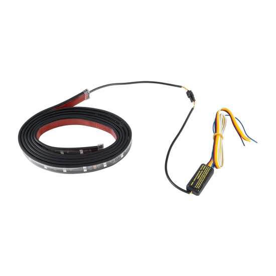 81736 Car Backlit LED Strip Εύκαμπτη Ταινία 240cm Σήμανσης DRL Αυτοκινήτου με Ασύρματο Χειριστήριο IR LED SMD 5050 14W DC 9-30V Αδιάβροχη IP65 RGB - 2 Χρόνια Εγγύηση