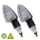 81751 ΣΕΤ 2 x Φλάς Μοτοσυκλέτας Universal Triangle LED Diode 5W DC 12V Πορτοκαλί Αδιάβροχα IP65