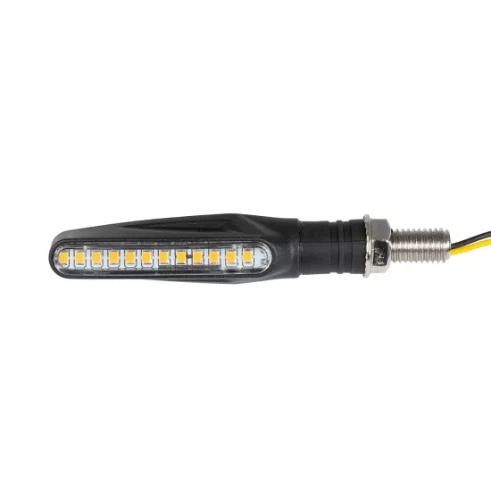 TURNLIGHT 81754 Φλας Μοτοσυκλέτας LED 1W/2W 110lm/220lm 120° DC 12V Αδιάβροχο IP65 Πορτοκαλί - Μ14 x Π2.3 x Υ1.9cm - Πακέτο 2 Τεμαχίων - 1 Χρόνο Εγγύηση