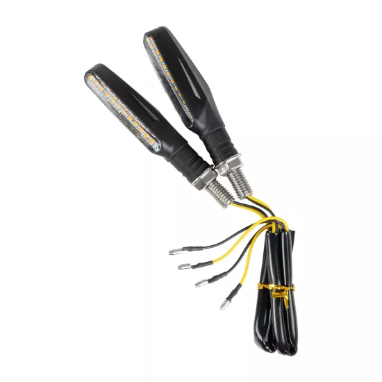 TURNLIGHT 81754 Φλας Μοτοσυκλέτας LED 1W/2W 110lm/220lm 120° DC 12V Αδιάβροχο IP65 Πορτοκαλί - Μ14 x Π2.3 x Υ1.9cm - Πακέτο 2 Τεμαχίων - 1 Χρόνο Εγγύηση