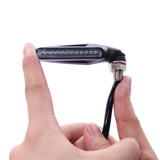 TURNLIGHT 81754 Φλας Μοτοσυκλέτας LED 1W/2W 110lm/220lm 120° DC 12V Αδιάβροχο IP65 Πορτοκαλί - Μ14 x Π2.3 x Υ1.9cm - Πακέτο 2 Τεμαχίων - 1 Χρόνο Εγγύηση