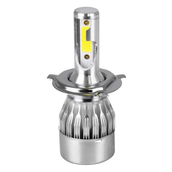 LEDKITC6 82002 Λάμπα H4 LED 24W/48W 3600lm/7200lm 360° DC 12-24V Αδιάβροχο IP65 Ψυχρό Λευκό 6000K - CREE COB Chip - Μ3.5 x Π3.5 x Υ9.5cm - Πακέτο 2 Τεμαχίων - 1 Χρόνο Εγγύηση