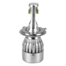 LEDKITC6 82002 Λάμπα H4 LED 24W/48W 3600lm/7200lm 360° DC 12-24V Αδιάβροχο IP65 Ψυχρό Λευκό 6000K - CREE COB Chip - Μ3.5 x Π3.5 x Υ9.5cm - Πακέτο 2 Τεμαχίων - 1 Χρόνο Εγγύηση