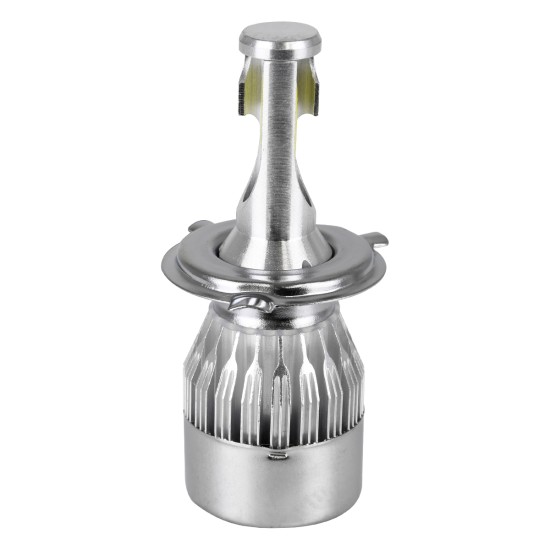 LEDKITC6 82002 Λάμπα H4 LED 24W/48W 3600lm/7200lm 360° DC 12-24V Αδιάβροχο IP65 Ψυχρό Λευκό 6000K - CREE COB Chip - Μ3.5 x Π3.5 x Υ9.5cm - Πακέτο 2 Τεμαχίων - 1 Χρόνο Εγγύηση