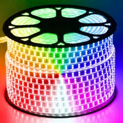 EPIWIDE 70517 Ταινία LED 24W/m 1560lm/m 120° DC 220-240V Αδιάβροχη IP65 120 x SMD5050 Chip/m Πολύχρωμο RGB Dimmable - Epistar SMD Chip - M100 x Π1.7 x Υ0.7cm - 3 Χρόνια Εγγύηση