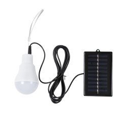 SOLARLAMP 71502 Λάμπα A60 LED 3W 150lm 260° DC 5V με Φωτοβολταϊκό Panel 5V 0.2W & Επαναφορτιζόμενη Μπαταρία Li-ion 3.2V 600mAh IP20 Ψυχρό Λευκό 6000K - Μ6 x Π6 x Υ10cm - 2 Χρόνια Εγγύηση