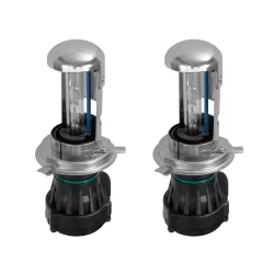 HID 84047 Λάμπα Xenon H4 H/L Super Vision Υψηλής Φωτεινότητας +30% 35W/70W 3500lm/7000lm 360° DC 12V Αδιάβροχο IP65 Ultra Ψυχρό Λευκό 8000K - Μ4.8 x Π4.8 x Υ10.2cm - Πακέτο 2 Τεμαχίων - 2 Χρόνια Εγγύηση