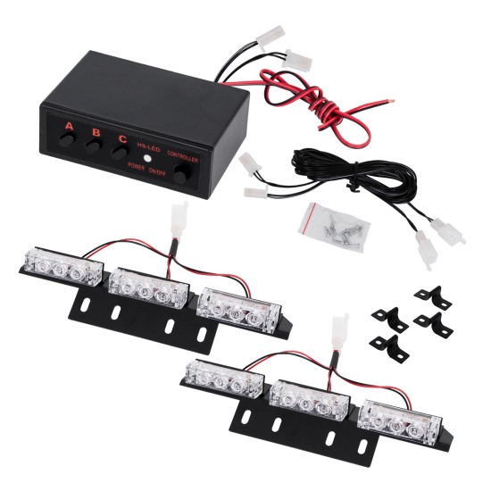 85011 PRO Series ΣΕΤ 2 x Μπάρες Σήμανσης Οχήματος Αστυνομίας για Αυτοκίνητα & Φορτηγά 3 Προγραμμάτων Φωτισμού STROBE LED HIGH POWER 18W DC 10-30V Αδιάβροχο IP65 Μπλε & Κόκκινο 85011 PRO Series ΣΕΤ 2 x Μπάρες Σήμανσης Οχήματος Αστυνομίας για Αυτοκίνητα & Φορτηγά 3 Προγραμμάτων Φωτισμού STROBE LED HIGH POWER 18W DC 10-30V Αδιάβροχο IP65 Μπλε & Κόκκινο