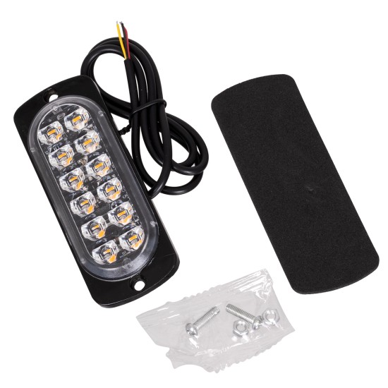 85264 PRO Series Μπάρα Σήμανσης Οχήματος Οδικής Βοήθείας για Αυτοκίνητα & Φορτηγά Φωτισμού STROBE LED SMD 3030 12W DC 12-24V Αδιάβροχη IP65 Πορτοκαλί