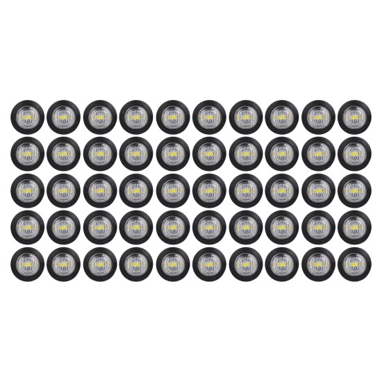 85307 Πακέτο 50 Τεμάχια Φώτα Όγκου για Φορτηγά BULLET PIN LED SMD 5730 1W / Τεμ. 100lm DC 24V Αδιάβροχα IP65 Ψυχρό Λευκό 6000K