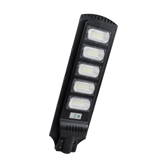 STREETA 85345 Professional LED Solar Street Light Αυτόνομο Ηλιακό Φωτιστικό Δρόμου 150W 1500lm 240 x LED SMD 5730 με Ενσωματωμένο Φωτοβολταϊκό Panel 6V 18W & Επαναφορτιζόμενη Μπαταρία Li-ion 3.2V 20000mAh με Αισθητήρα Ημέρας-Νύχτας & PIR Αισθητήρα