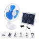 SOLARI-FAN 85353 Solar Fan Αυτόνομος Ηλιακός Επιτραπέζιος Ανεμιστήρας 25W 2 Λειτουργιών Ρεύματος με AC 220-240V ή με Φωτοβολταϊκό Panel 9V 12W & Επαναφορτιζόμενη Μπαταρία Li-ion 7.4V 4400mAh - 3 Ταχύτητες - IP20 - Μ24 x Π36 x Υ49cm - Λευκό & Μπλε 