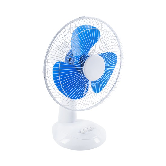 SOLARI-FAN 85353 Solar Fan Αυτόνομος Ηλιακός Επιτραπέζιος Ανεμιστήρας 25W 2 Λειτουργιών Ρεύματος με AC 220-240V ή με Φωτοβολταϊκό Panel 9V 12W & Επαναφορτιζόμενη Μπαταρία Li-ion 7.4V 4400mAh - 3 Ταχύτητες - IP20 - Μ24 x Π36 x Υ49cm - Λευκό & Μπλε 