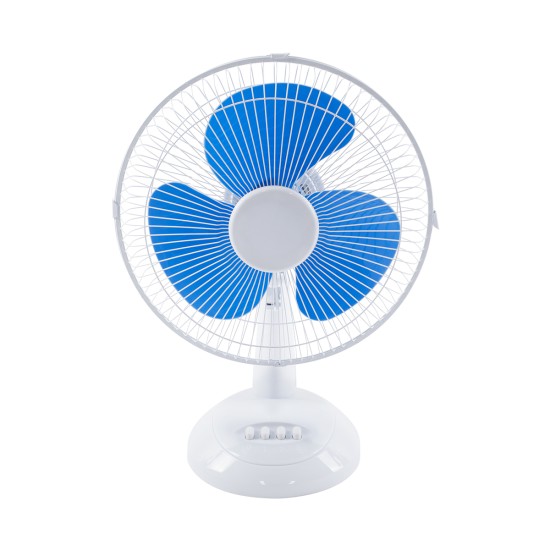 SOLARI-FAN 85353 Solar Fan Αυτόνομος Ηλιακός Επιτραπέζιος Ανεμιστήρας 25W 2 Λειτουργιών Ρεύματος με AC 220-240V ή με Φωτοβολταϊκό Panel 9V 12W & Επαναφορτιζόμενη Μπαταρία Li-ion 7.4V 4400mAh - 3 Ταχύτητες - IP20 - Μ24 x Π36 x Υ49cm - Λευκό & Μπλε 