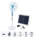 SOLARA-FAN 85355 Solar Fan Αυτόνομος Ηλιακός Επιδαπέδιος Ανεμιστήρας 25W 2 Λειτουργιών Ρεύματος με AC 220-240V ή με Φωτοβολταϊκό Panel 9V 12W & Επαναφορτιζόμενη Μπαταρία Li-ion 7.4V 4400mAh - 3 Ταχύτητες - Ενσωματωμένο USB 2.0 Charger Συσκευών - IP20 