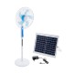 SOLARA-FAN 85355 Solar Fan Αυτόνομος Ηλιακός Επιδαπέδιος Ανεμιστήρας 25W 2 Λειτουργιών Ρεύματος με AC 220-240V ή με Φωτοβολταϊκό Panel 9V 12W & Επαναφορτιζόμενη Μπαταρία Li-ion 7.4V 4400mAh - 3 Ταχύτητες - Ενσωματωμένο USB 2.0 Charger Συσκευών - IP20 