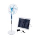 SOLARE-FAN 85357 Solar Fan Αυτόνομος Ηλιακός Επιδαπέδιος Ανεμιστήρας 25W 2 Λειτουργιών Ρεύματος με AC 220-240V ή με Φωτοβολταϊκό Panel 9V 15W & Επαναφορτιζόμενη Μπαταρία Li-ion 7.4V 6000mAh - 12 Ταχύτητες - Ασύρματο Χειριστήριο - Ενσωματωμένο USB 2.0 