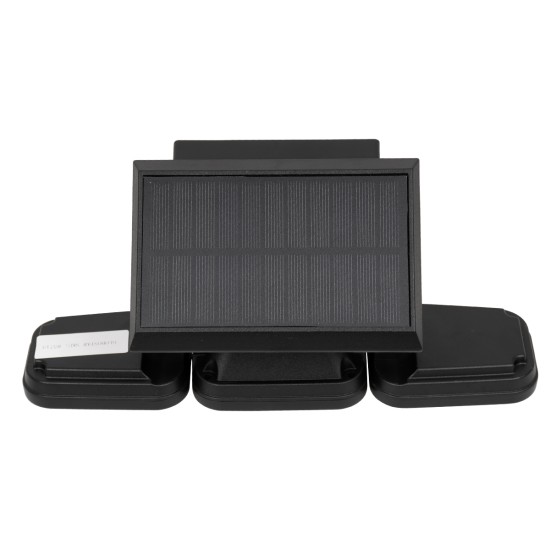 85713 Αυτόνομος Ηλιακός Προβολέας με Τρεις Περιστρεφόμενες Κεφαλές LED SMD 2835 40W 2000lm με Ενσωματωμένη Μπαταρία 2400mAh - Φωτοβολταϊκό Πάνελ με Αισθητήρα Ημέρας-Νύχτας - PIR Αισθητήρα Κίνησης Αδιάβροχο IP65 Ψυχρό Λευκό 6000K