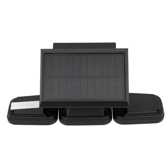 85713 Αυτόνομος Ηλιακός Προβολέας με Τρεις Περιστρεφόμενες Κεφαλές LED SMD 2835 40W 2000lm με Ενσωματωμένη Μπαταρία 2400mAh - Φωτοβολταϊκό Πάνελ με Αισθητήρα Ημέρας-Νύχτας - PIR Αισθητήρα Κίνησης Αδιάβροχο IP65 Ψυχρό Λευκό 6000K