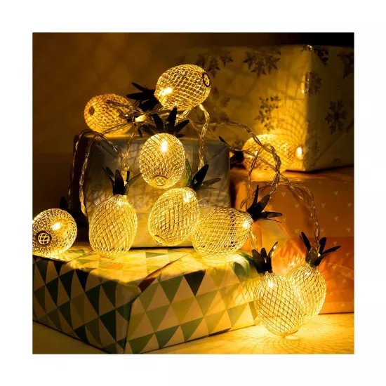 85806 Διακοσμητική Γιρλάντα Pineapple Lamp 2 Μέτρα με Διακόπτη On/Off - 10 LED 1W με Μπαταρίες 2xAA & Διάφανο Καλώδιο IP44 Θερμό Λευκό 3000K Μ2m 85806 Διακοσμητική Γιρλάντα Pineapple Lamp 2 Μέτρα με Διακόπτη On/Off - 10 LED 1W με Μπαταρίες 2xAA & Διάφανο Καλώδιο IP44 Θερμό Λευκό 3000K Μ2m