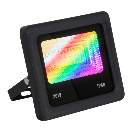 85815 Προβολέας Εξωτερικός LED SMD 5050 & 2835 20W 2000lm 180° AC 230V με Ασύρματο Wireless Bluetooth Αδιάβροχος IP66 Πολύχρωμος RGB+CCT Θερμό Λευκό 3000K - Λευκό Ημέρας 4500K - Ψυχρό Λευκό 6000K