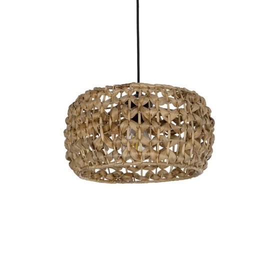 DARIO 204-0159 Boho Κρεμαστό Φωτιστικό Οροφής με Ντουί 1 x E27 AC 220-240V IP20 - Καφέ - Μ30 x Π30 x Υ18cm