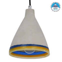 BEVIN 10001005 Μοντέρνο Κρεμαστό Φωτιστικό Οροφής με Ντουί 1 x E27 AC 220-240V IP20 - Πολύχρωμο - Μ17 x Π17 x Υ20cm