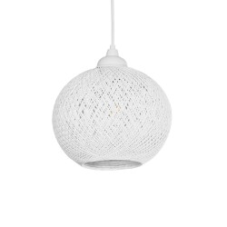 SOLEI 205-0009 Boho Κρεμαστό Φωτιστικό Οροφής με Ντουί 1 x E27 AC 220-240V IP20 - Λευκό - M20 x Π20 x Υ25cm